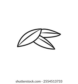 Wheat grain icon Isolated flat vector in outline