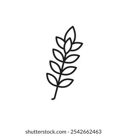 Wheat grain icon isolated on white background