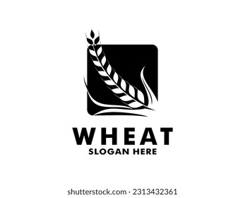 Wheat grain icon logo vector design template