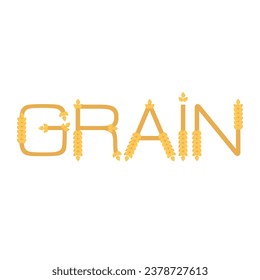 Wheat grain icon logo vector design. Simple logo for farm, pastry, bakery or food product.