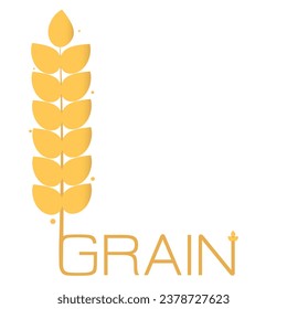 Weizen Korn Symbol Logo Vektordesign. Einfaches Logo für Farm, Gebäck, Bäckerei oder Lebensmittel.