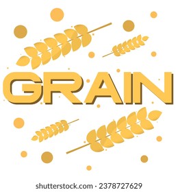 Wheat grain icon logo vector design. Simple logo for farm, pastry, bakery or food product.