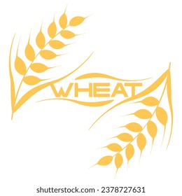 Weizen Korn Symbol Logo Vektordesign. Einfaches Logo für Farm, Gebäck, Bäckerei oder Lebensmittel.