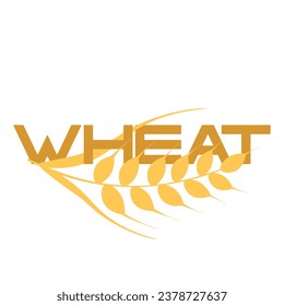 Wheat grain icon logo vector design. Simple logo for farm, pastry, bakery or food product.