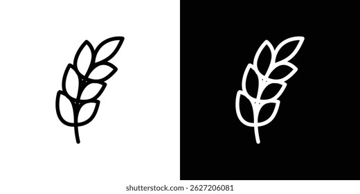 Wheat grain icon. Logotype vector set