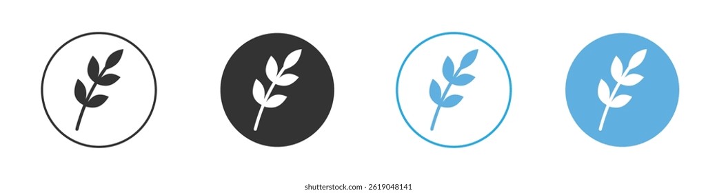 Wheat grain icon simple flat vector icon pack