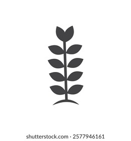 Wheat grain icon Simple thin line flat symbol