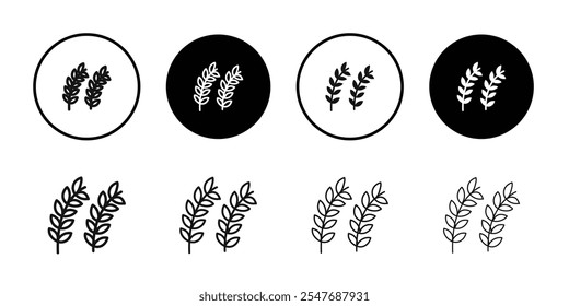 Weizenkorn Symbol Dünne Linie flache Illustration