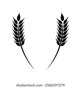 wheat or grain icon vector design template