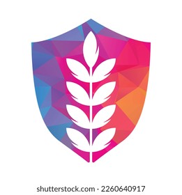 wheat grain icon vector logo design. Simple wheat vector icon logo design.