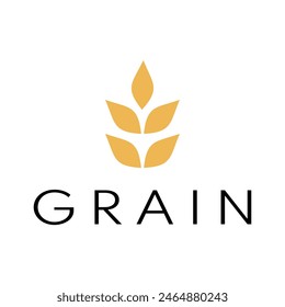 wheat grain icon vector logo design