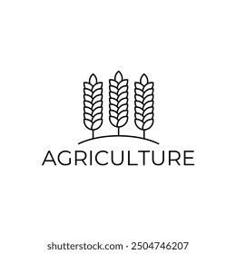 wheat or grain icon vector logo design template