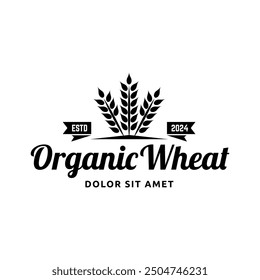 wheat or grain icon vector logo design template