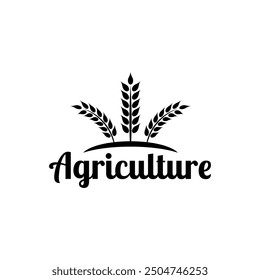 wheat or grain icon vector logo design template
