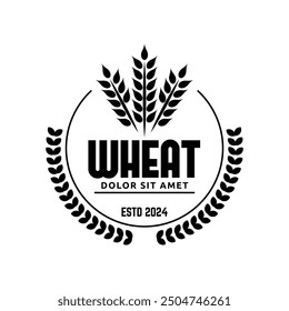 wheat or grain icon vector logo design template