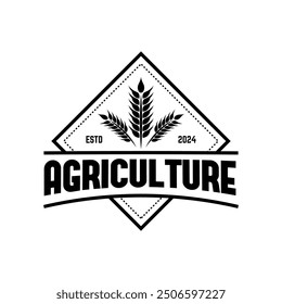 wheat or grain icon vector logo design template
