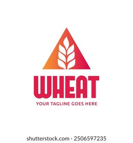 wheat or grain icon vector logo design template