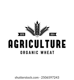 wheat or grain icon vector logo design template