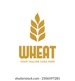 wheat or grain icon vector logo design template