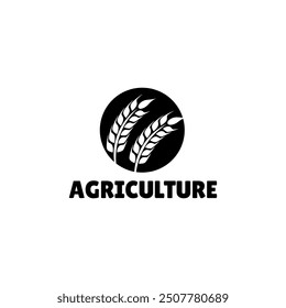 wheat or grain icon vector logo design template
