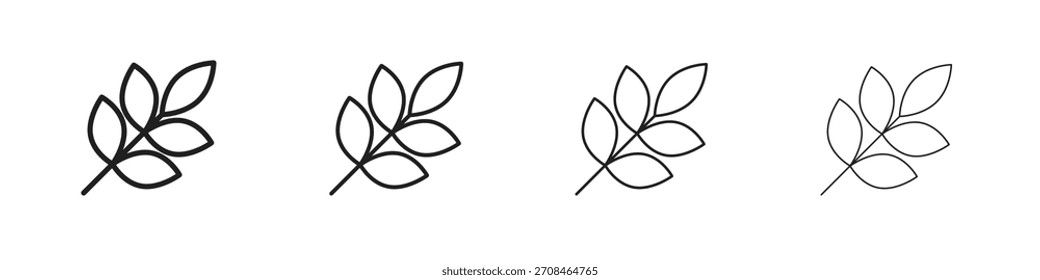 Weizenkorn-Symbole in schwarzen, einfachen Linienelementen.