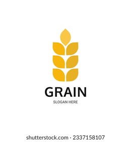 WHEAT GRAIN LOGO CONCEPT, SIMPLE GRAIN LOGO VECTOR ILLUSTRATION