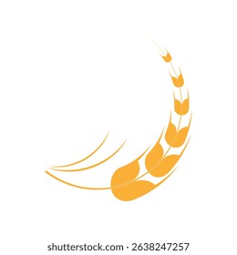 wheat grain logo design concept simple