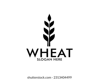 Wheat Grain logo design. Simple logo wheat grain vector