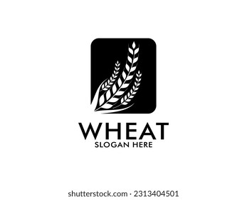 Wheat Grain logo design. Simple logo wheat grain vector