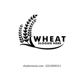 Wheat Grain logo design. Simple logo wheat grain vector
