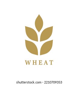 Wheat grain logo designs. Simple agriculture or bakery. Company logo symbol.