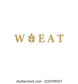 Wheat grain logo designs. Simple agriculture or bakery. Company logo symbol.