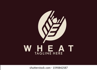 wheat grain logo icon vector isolated