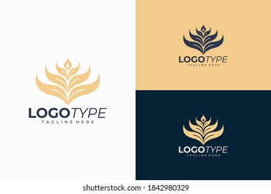 vector de icono de logotipo de grano de trigo aislado