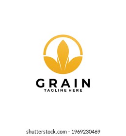 wheat grain logo icon vector isolated