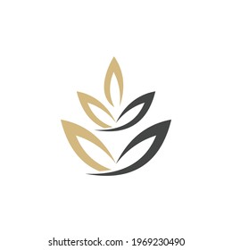 wheat grain logo icon vector isolated