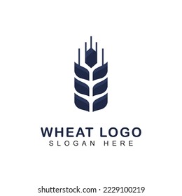 wheat or grain logo. wheat premium icon. vector illustration