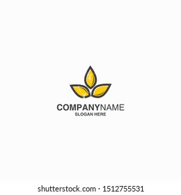 wheat grain Logo Template. Eps 10