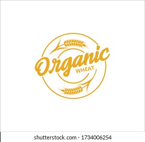 wheat grain malt agriculture farm food based vector logo icon design template