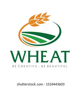 Wheat grain, Wheat Nutrition, Wheat rice agriculture logo Inspiration vector