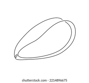 A wheat grain one line art, Victor art , eps 10 file