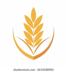 wheat grain vector art illustration
