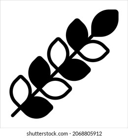 wheat grain vector black filled outline icon. Modern thin line symbols. Collection of traditional elements.