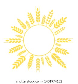 Wheat grains of different shapes set. A set of icons ready to use in your design. Vector icons can be used on different backgrounds. EPS10.	