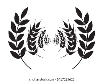 Wheat grains of different shapes set. A set of icons ready to use in your design. Vector icons can be used on different backgrounds. EPS10.	
