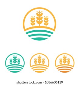 Wheat Grains Field Circle Symbol