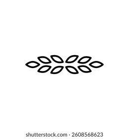 Wheat grains. Vector ornament and pattern with ears of wheat. Isolated illustration on white background.