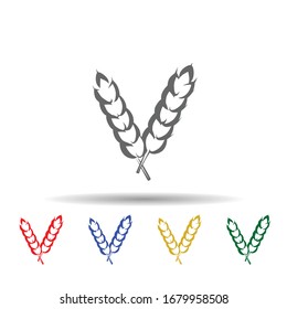 Wheat hand drawn multi color icon. Simple thin line, outline vector of blood donation icons for ui and ux, website or mobile application