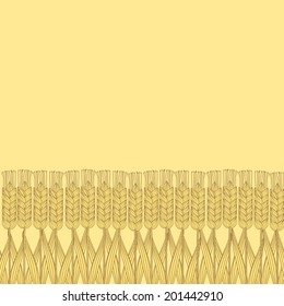 wheat harvest background - vector illustration. eps 8