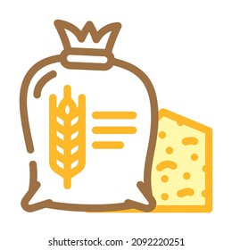 wheat harvest color icon vector. wheat harvest sign. isolated symbol illustration